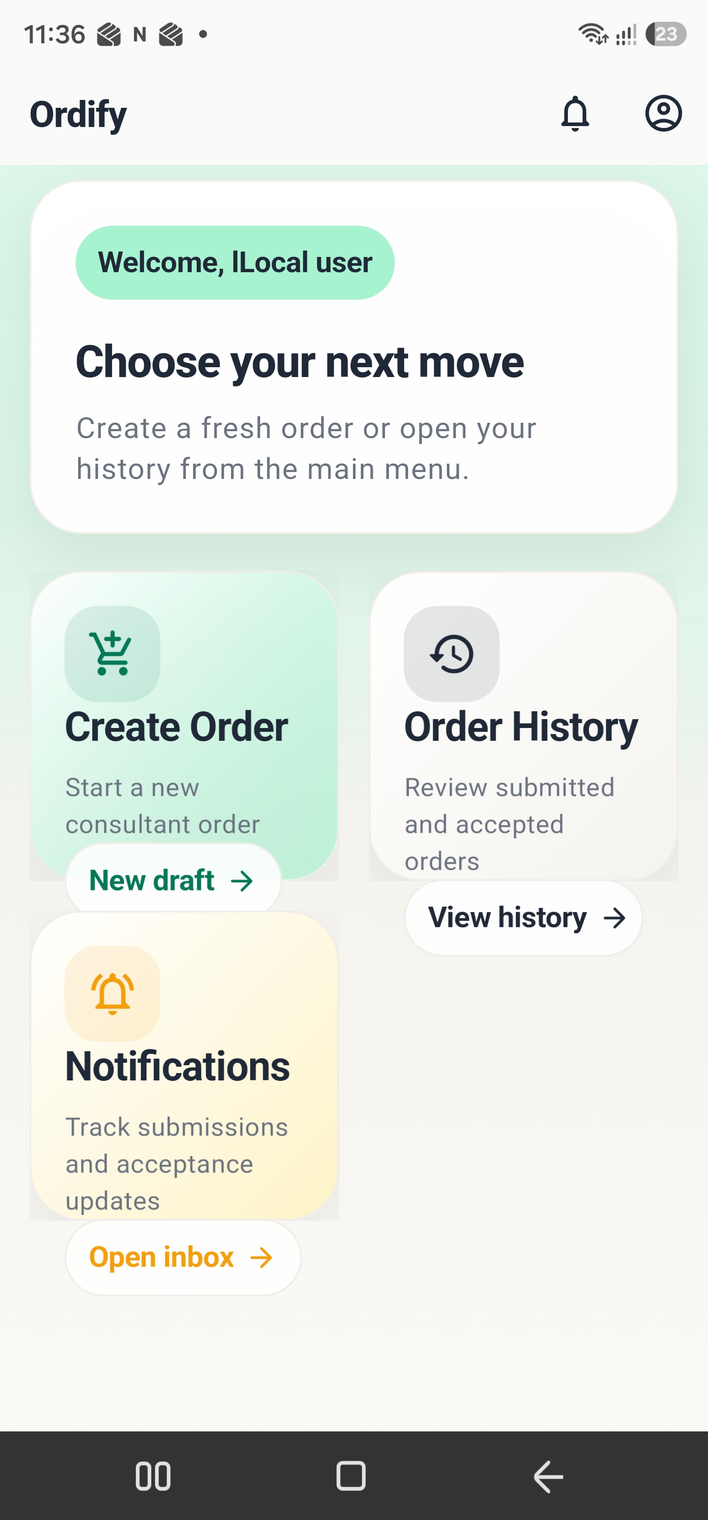 Consultant mobile app